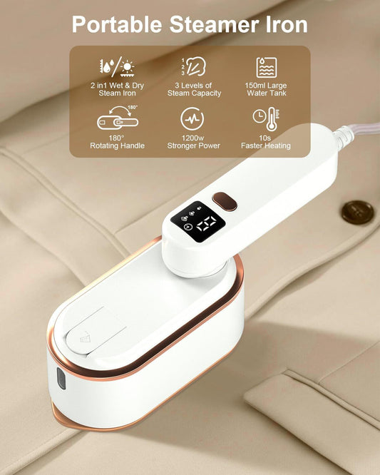 1200W Handheld Size Portable Travel Steamer Iron