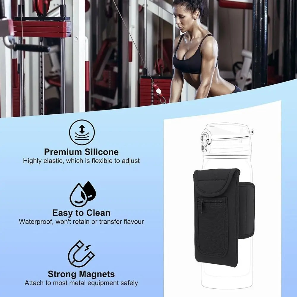 Magnetic Gym Water Bottle Bag Holder